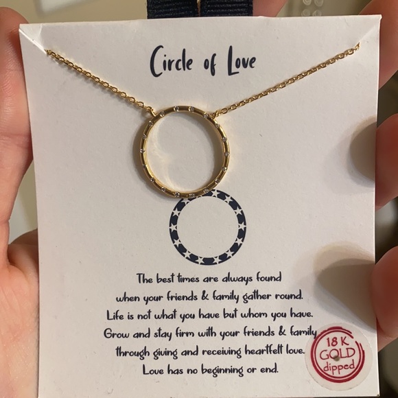 Gold Circle Necklace - Picture 2 of 3